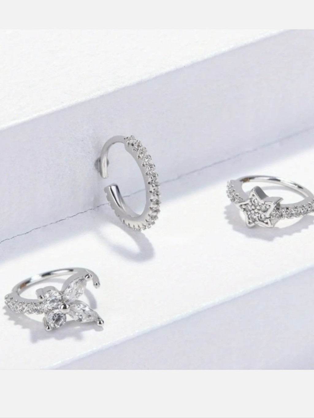 3 Nose Ring Hoops